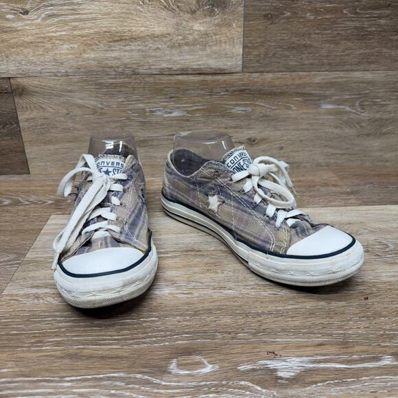 Converse All Star Plaid Textile Sneakers Women's Size 8 - Picture 6 of 7
